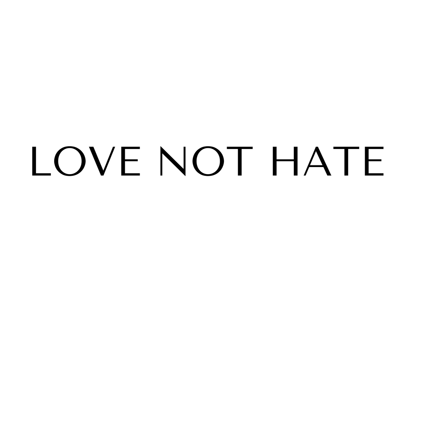 Organic Basball Cap -LOVE NOT HATE-